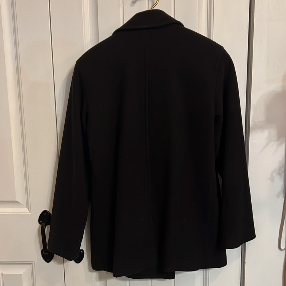 J.Percy Women’s 100% Merino Wool Black Double Breasted Peacoat sz 6 coat/jacket - Picture 6 of 8